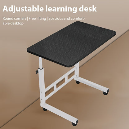 Bureau Roulant à Hauteur Réglable, Bureau d'Ordinateur Portable Moderne à Hauteur Réglable, Multifonctionnel pour Chambre à Coucher, Salon ou Bureau Extérieur