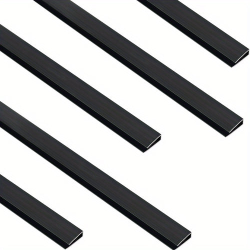Profil de couverture de clôture en PVC, 5 pièces X 1M, conçu comme un accessoire de protection pour les écrans d'intimité en PVC. Chaque profil mesure 1M de long, disponible en pack de 5. Durable, résistant aux intempéries et facile à installer, idéal pou