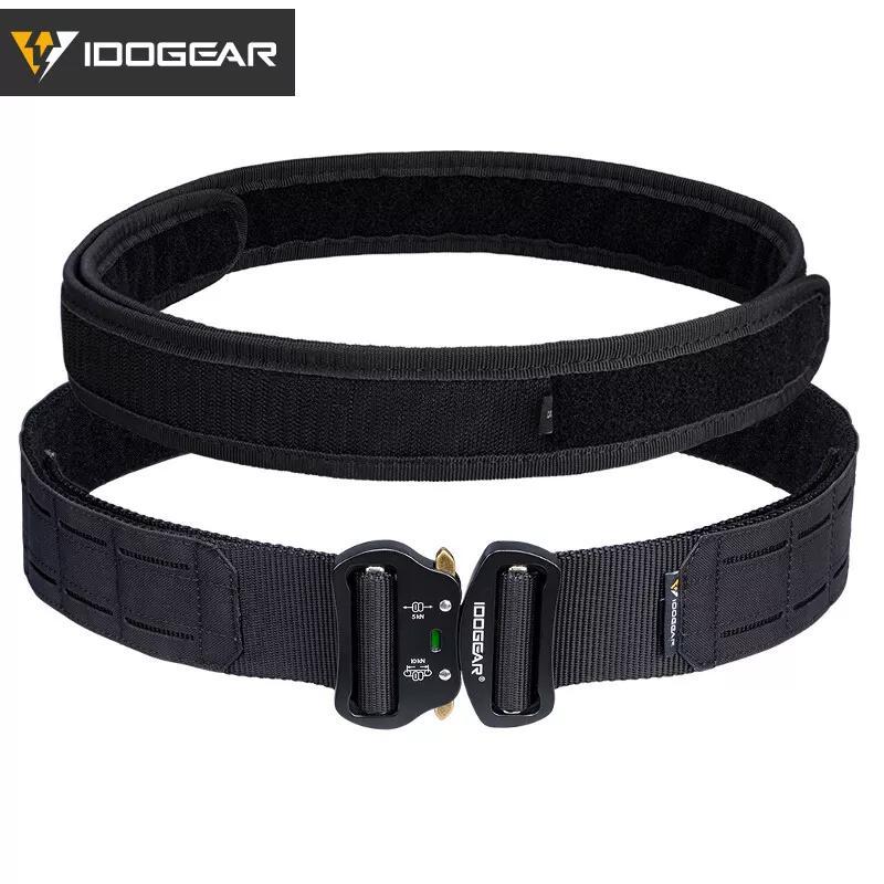 Ceinture Tactique MOLLE IDOGEAR 5.08 cm pour Hommes avec Ceinture Intérieure 4.45cm, Boucle Métallique de Défense Rapide, Ceintures de Service