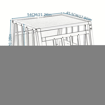 Crête de Transport pour Chien en Aluminium, Maison pour Chien, Crête pour Chien, Crête de Voyage pour Chien, Crête de Voiture pour Chiens de Petite et Moyenne Taille, Bouledogues Français, Beagles Teckels, Shiba Inu, L69 x H50 x P54 cm