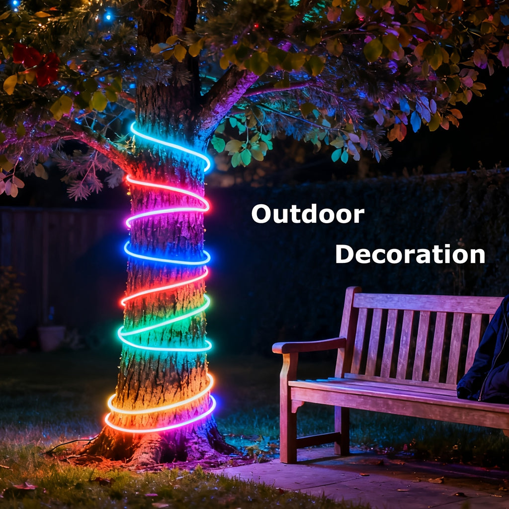 Guirlande Lumineuse LED Neon Sync Musique RGB, Bande LED pour Chambre avec Application Intelligente & Télécommande, Lumières LED Changeantes de Couleur, pour Maison, Chambre, Fête, Vacances, Décoration de Noël, Bande Lumineuse 2m/5m/20m/30m