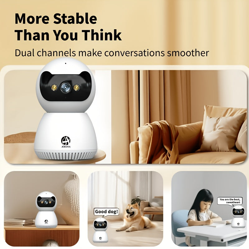 Moniteur Wifi 5G Full HD 1080P, avec fonction de suivi et de prise de vue, vision nocturne couleur, communication bidirectionnelle, contrôlable à distance via application mobile, idéal pour accompagner la famille et les animaux de compagnie, recommandé co