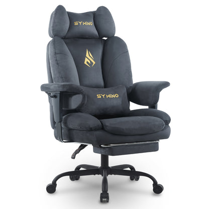 Fauteuil de gaming Symino, fauteuil canapé, nouveau design d'appui-tête et de dossier, fauteuil canapé ergonomique, confort enveloppant amélioré