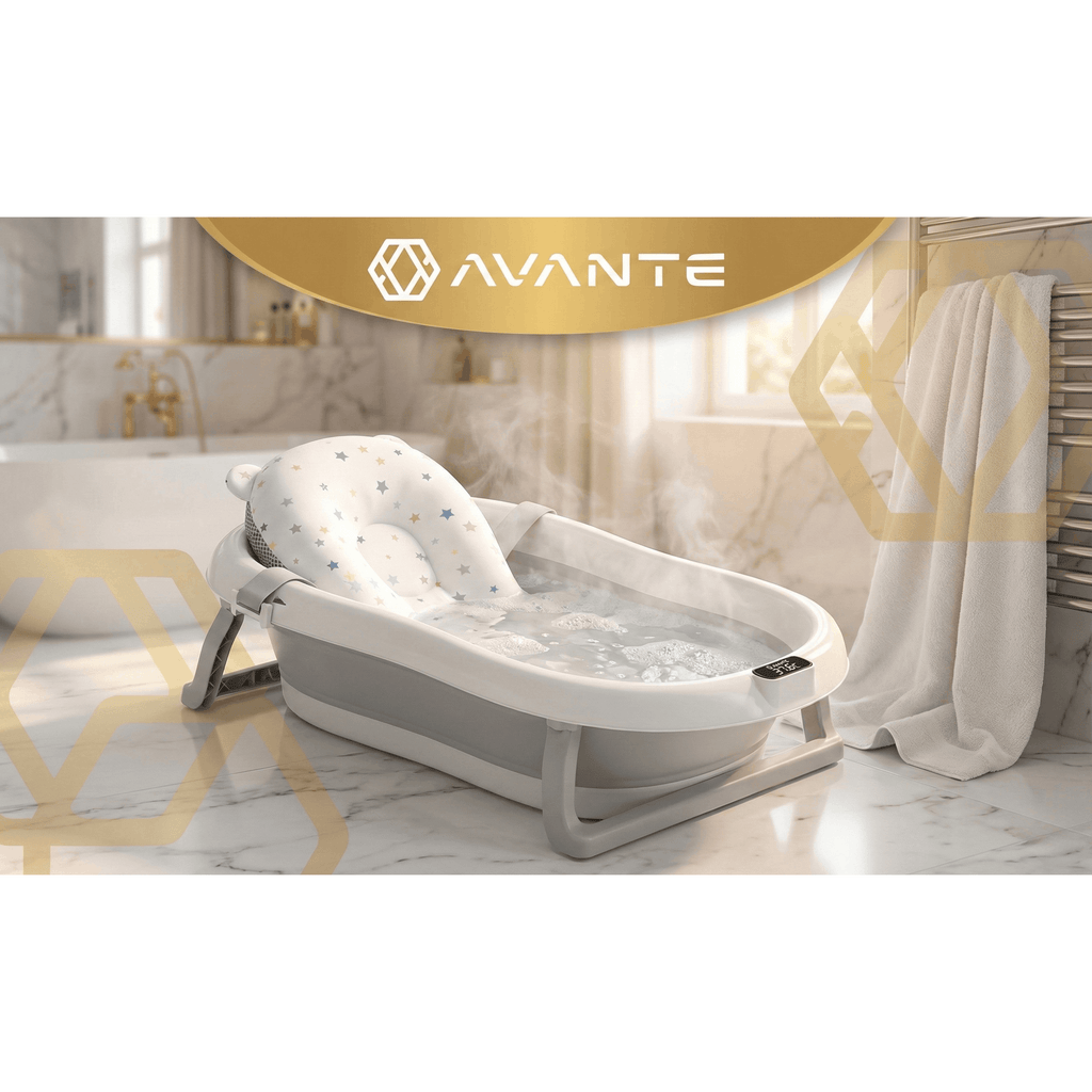 Coussin de Thermomètre Pliable en Silicone, Confort Mobile. Boule Hygiénique Compacte avec Mesure de la Température de l'Eau. Tapis Ergonomique à Profil Doux. Patins Antidérapants Construction Stable. Système de Pliage Rapide, Peu Encombrant, 10 Cm. Suppo