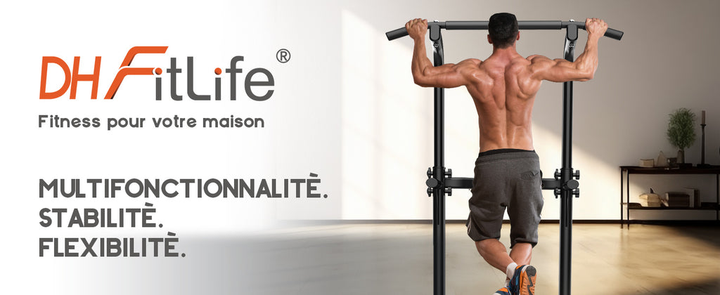 DH FitLife Power Tower Dip Station| Barre de traction autonome | Barre de dips pour le dos | Station de musculation Power Tower | Station de fitness | Rack de puissance pour salle de sport à domicile