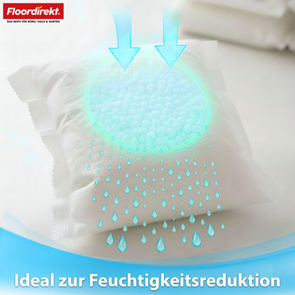FLOORDIREKT Pack de Recharge d'Air Déshumidificateur Habo en Lot de 12 - Sacs de Recharge de 400g pour Déshumidificateurs de Pièce - Pour Sous-sol, Salle de Bain & Espaces de Vie - Pack de Remplacement Généreux - Contrôle Efficace de l'Humidité - Utilisat
