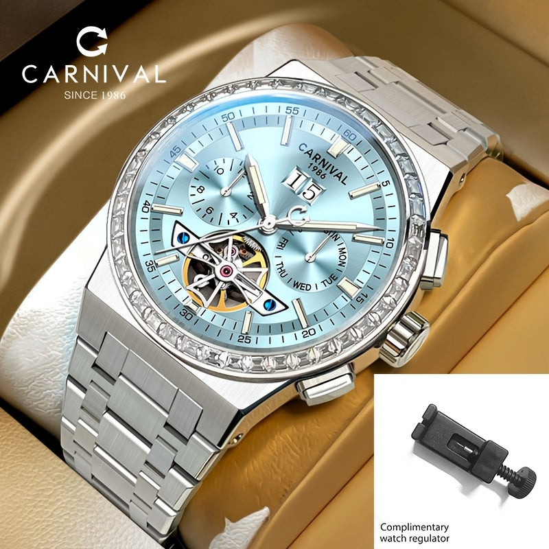 Montres pour Hommes I&W Carnival - Montre de Plongée HE Key, Montre Mécanique Multifonctionnelle Étanche, Cadeaux de Vacances