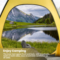 Tente de camping dôme 4 places toutes saisons, tente familiale ultralégère avec bâtons en aluminium et tissu Oxford de qualité supérieure, montage rapide, résistante au vent, intérieur spacieux, durable et robuste, idéale pour le camping, la randonnée, le