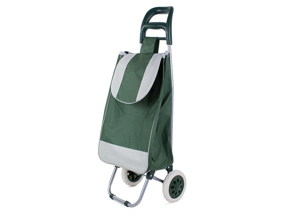 Chariot de courses pliable avec roues, robuste et spacieux, avec poche et poignées, pratique pour transporter des courses lourdes, base stable, grandes roues et poignée durable, en matériau imperméable, facile à nettoyer, poche pour verrouillage ou portef