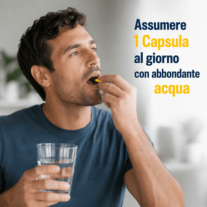 Intégrateur Homme avec Maca Jaune, Arginine, Citrulline et Curcuma - Livraison Rapide depuis le Magasin Local - 30 Capsules Fabriquées en Italie