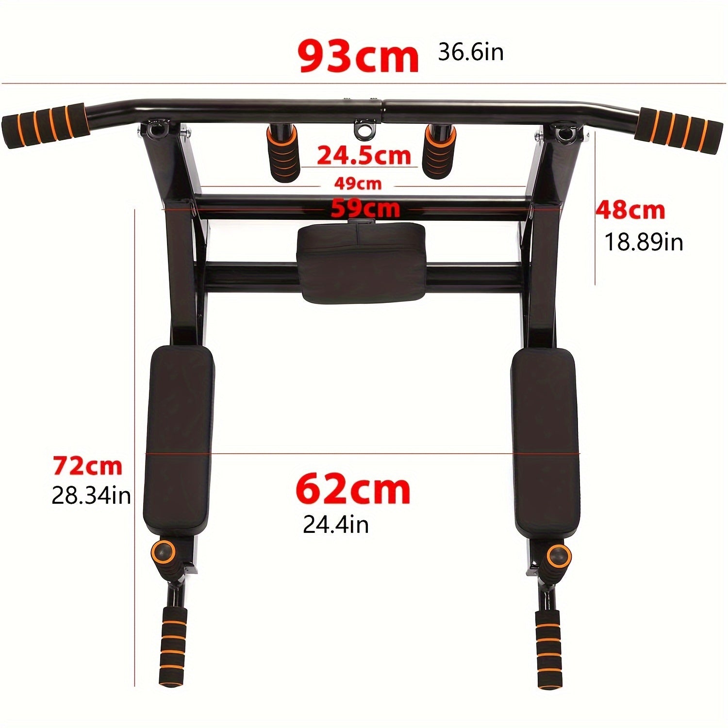 Barre de traction 4 en 1 pour montage mural, barres de traction, salle de sport à domicile, barre de traction, barre de traction multifonctionnelle, fixation murale, prise multiple, support d'entraînement en acier inoxydable, capacité de charge jusqu'à 20