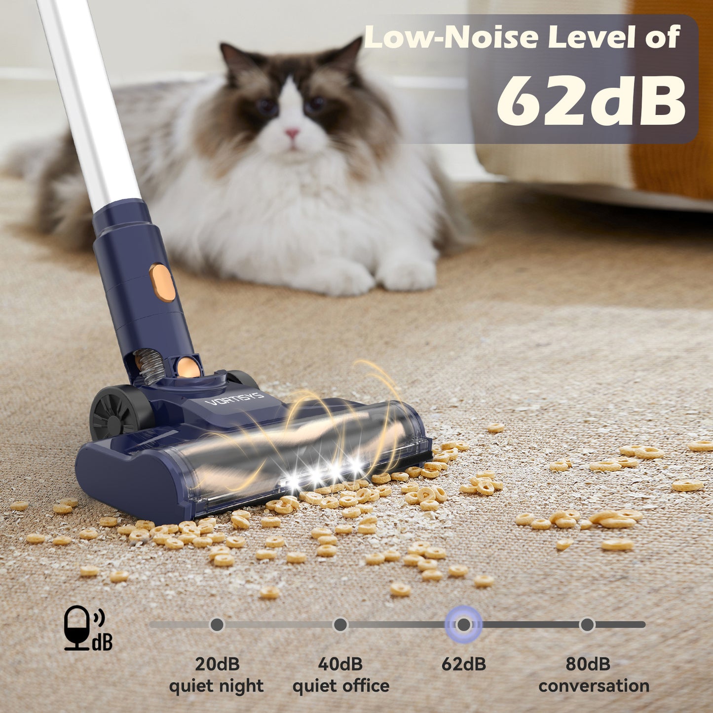 Aspirateur et Serpillière Combo 6-en-1 Ultra-Léger avec Écran LED - Aspiration Puissante de 60000PA, Moteur Sans Brosse Anti-Enchevêtrement, Batterie 2200mAh*8, Idéal pour la Maison, la Voiture, les Tapis, l'Élimination des Poils d'Animaux, Facile à Utili
