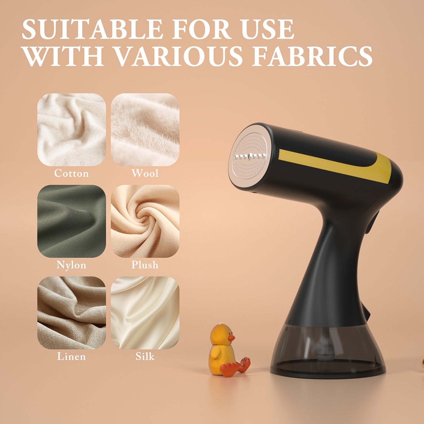 Nouveau Défroisseur à Vapeur pour Vêtements - Réservoir d'Eau Amovible de 335 ml, Vapeur Rapide en 20 s, Défrissage Rapide. Convient à Tous les Tissus, Facile pour les Débutants. Idéal pour la Maison, l'Hôtel, les Voyages, les Vêtements - Défroisseur à Va