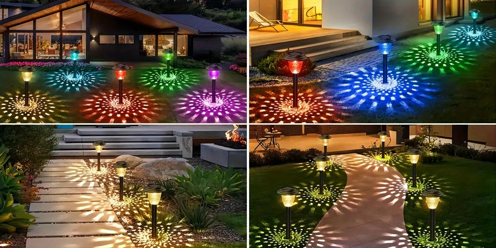 8 pièces Lumières Solaire Extérieure Améliorées, Lumières de Jardin Solaire Lumineuses, Lumières Solaire Extérieure Automatique Marche/Arrêt, pour Jardin, Allées, Pelouse, Terrasse, Chemins