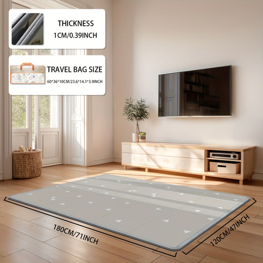 Matelas de Jeu pour Bébé 200,66x180,34 cm, Matelas Extra Large Pliable en Mousse XPE Réversible, Tapis de Rampeur Imperméable et Sécurisé pour Bébés et Tout-Petits, Utilisation Intérieure & Extérieure