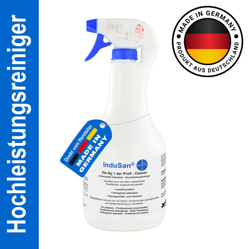 Concentré de nettoyage HERRLAN® Indusan - Nettoyant polyvalent industriel - Fort contre la saleté - Doux sur les surfaces - Fabriqué en Allemagne