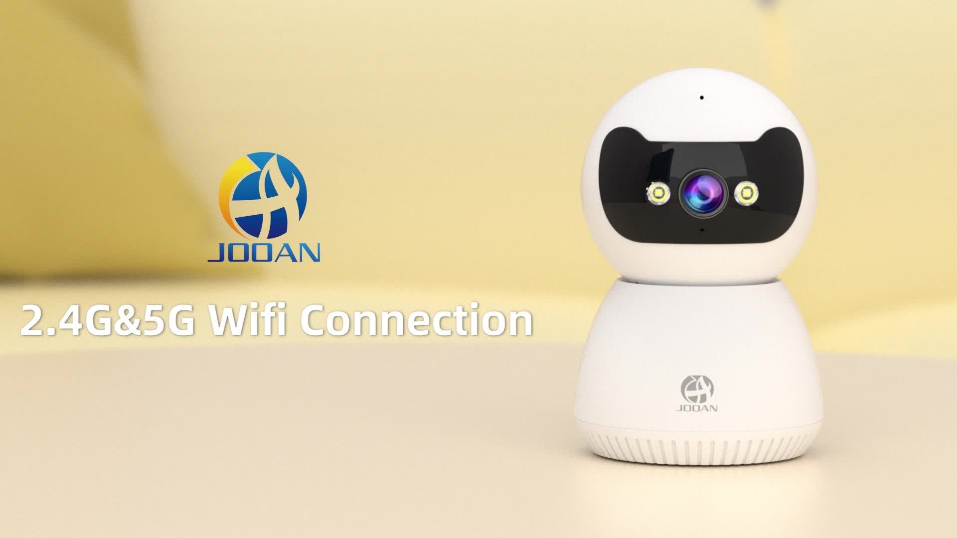 Moniteur Wifi 5G Full HD 1080P, avec fonction de suivi et de prise de vue, vision nocturne couleur, communication bidirectionnelle, contrôlable à distance via application mobile, idéal pour accompagner la famille et les animaux de compagnie, recommandé co