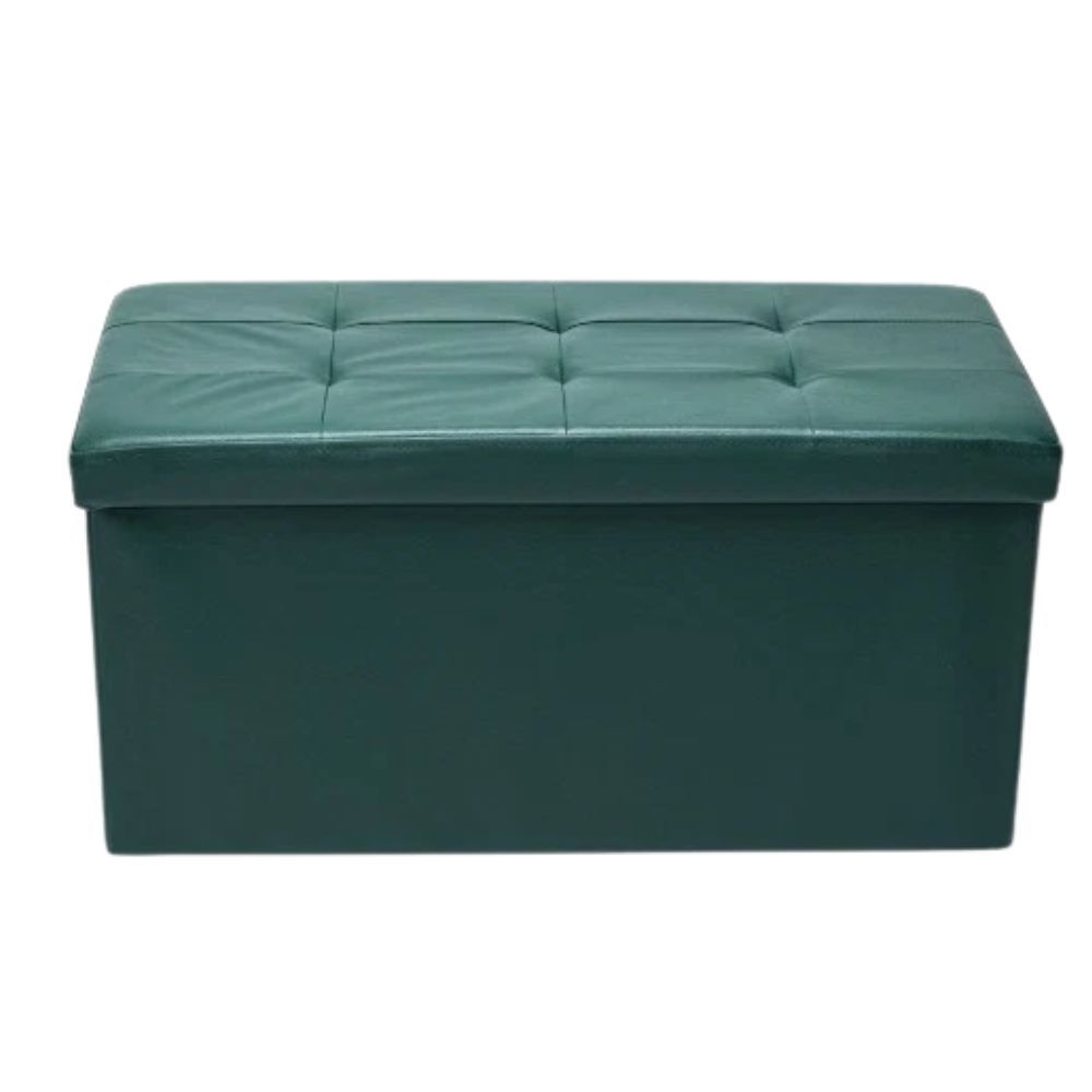 Pouf repose-pieds de rangement Cecaro Group, coussin d'appoint, coffre banc matelassé capitonné, plusieurs couleurs