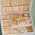 86 pcs. Lot de bijoux élégants style rétro - Ensemble collier + bague + boucles d’oreilles - Boîte non incluse