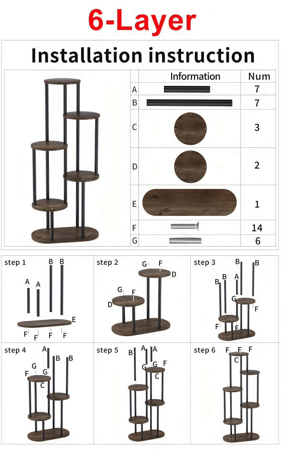 1pc Étagère à Plantes Moderne en Bois à Plusieurs Niveaux avec Finition Brossée - Présentoir pour Pots de Fleurs Intérieur/Extérieur, Construction en Bois Durable Adaptée pour Jardin, Balcon - Étagère Économiseur d'Espace pour Pots et Plantes