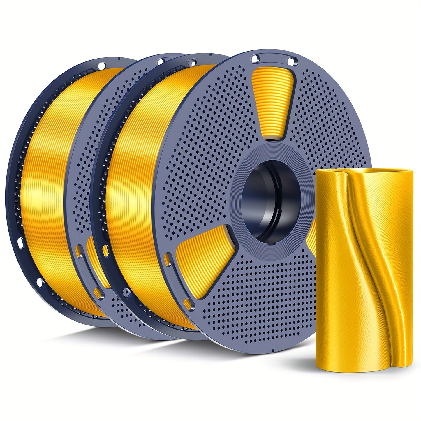Filament PLA SUNLU 2Kg (4.4Lbs), Filament d'imprimante 3D brillant 1.75Mm, Surface lisse, Facile à imprimer pour les imprimantes 3D, Précision dimensionnelle +/- 0.02Mm, Options de couleurs multiples
