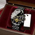 Montre luxueuse en acier inoxydable à écailles, montre entièrement en acier inoxydable massif, premier choix pour les cadeaux d'affaires (Le produit n'inclut pas de boîte en bois)