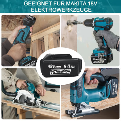 2 PACK Batterie Li-ion 8.0Ah 18V BL1860B Remplacement pour Batterie Makita 18V Compatible avec Batterie Makita 18 Volts BL1860 BL1850B BL1850 BL1840B BL1840 BL1830B BL1830 BL1815 BL1820 BL1820B
