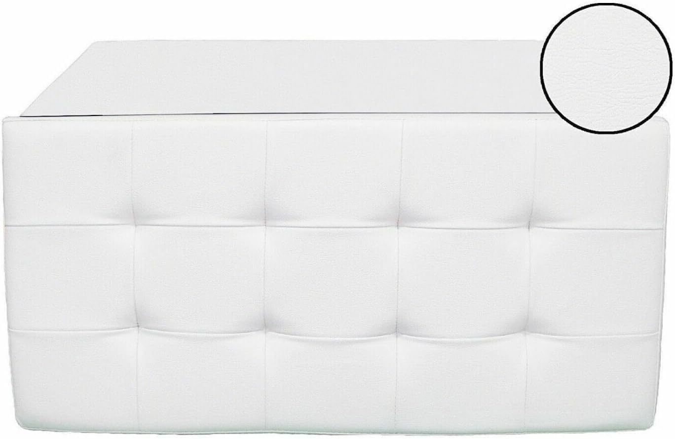 Pouf repose-pieds de rangement Cecaro Group, coussin d'appoint, coffre banc matelassé capitonné, plusieurs couleurs