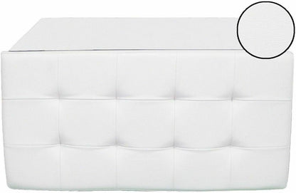 Pouf repose-pieds de rangement Cecaro Group, coussin d'appoint, coffre banc matelassé capitonné, plusieurs couleurs