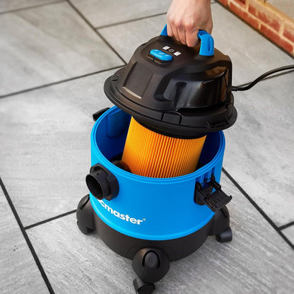 Aspirateur Balais-Balais 23L pour Surfaces Humides et Sèches avec Fonction Souffleur, Moteur Puissant 1250W, Aspiration Puissante 200AW, Grand Sac à Poussière et Filtre en Mousse, Réservoir en Polymère Durable, Conception Compacte et Portable pour Maison,