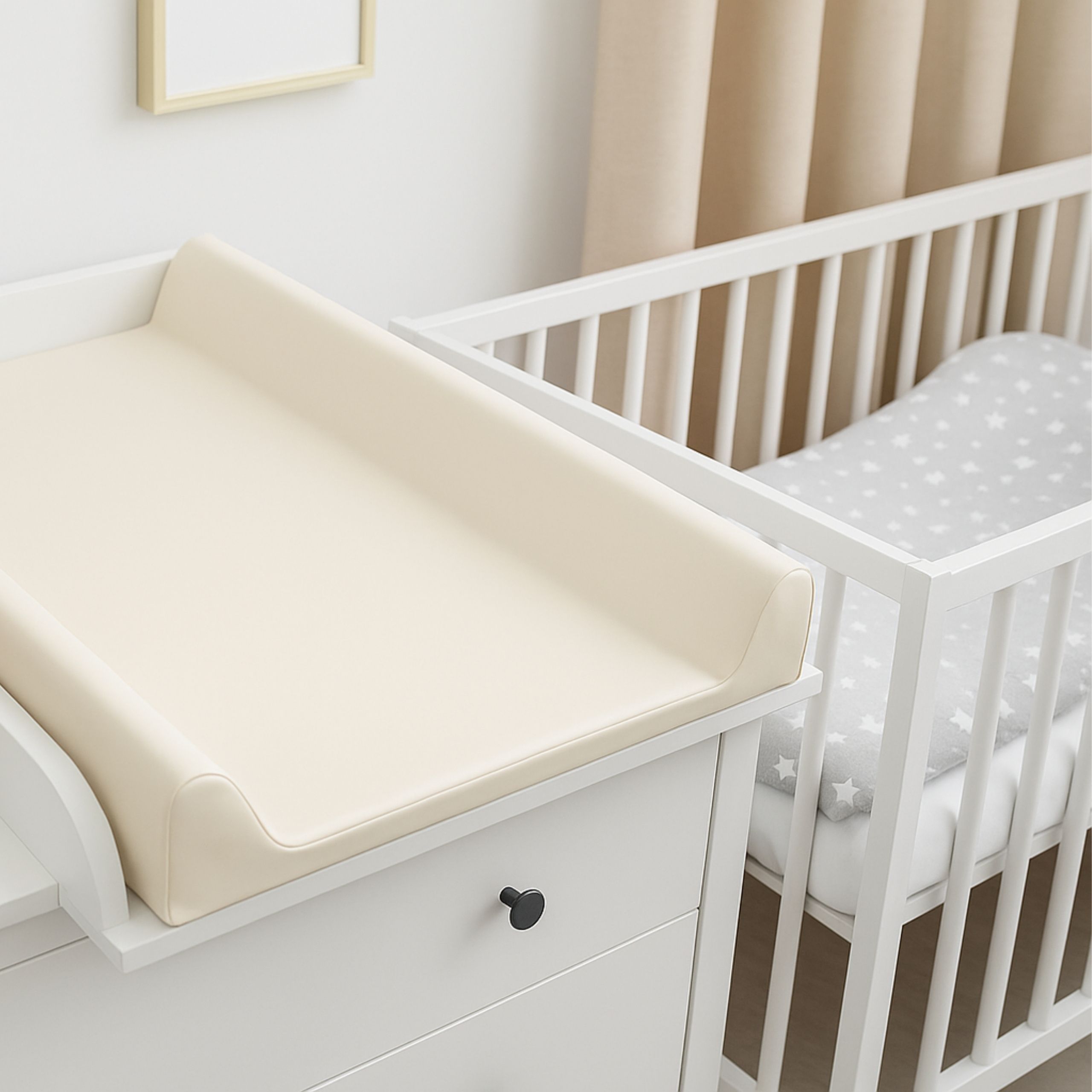 AMIKU, Matelas à langer doux pour bébés, Coussin à langer pour bébé, Mousse profilée pour changer les bébés, Coussin pour table ou commode, 50Cmx70Cm, Produit pour le soin des bébés, Sûr, Fabriqué en Europe, pour la maternelle, 100% imperméable, 100% anti