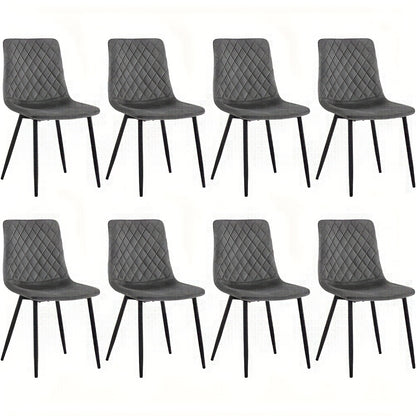 4/8pcs Chaises de salle à manger Chaises de cuisine Chaises de salon Chaises cosmétiques Chaises rembourrées Chaises d'appoint avec sièges en velours Pieds en métal pour salle à manger Cuisine Salon Zone d'entrée