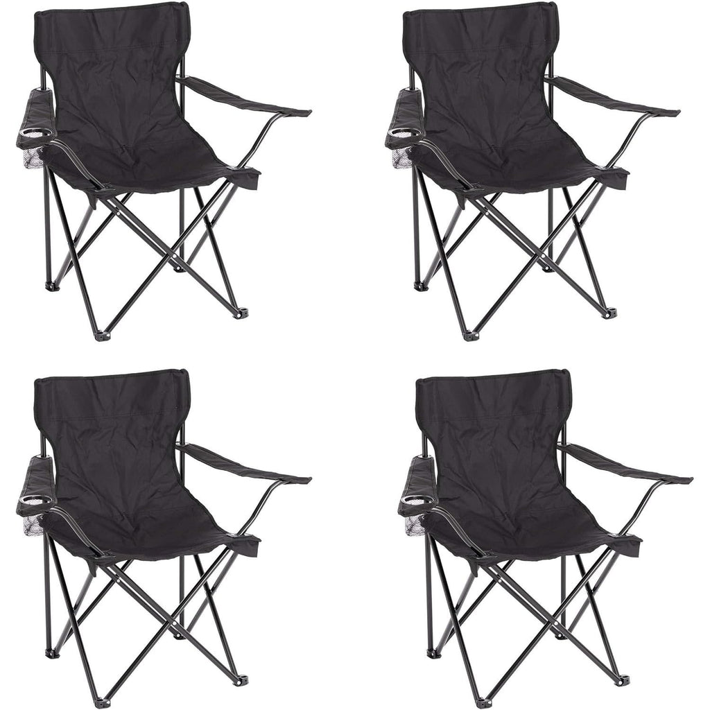 Chaise de camping pliable Baroni Home pour jardin d'extérieur, chaise de camping pliable portable, chaise de camping et de pêche avec porte-gobelet, 20X20X31 pouces (50X50X80 cm)