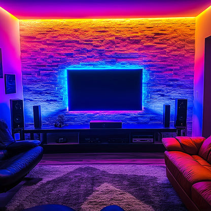Bandeaux lumineux LED intelligents pour chambre, lumières LED RVB avec application et télécommande, lumières changeantes de couleur pour décoration intérieure, fête, bande lumineuse de décoration de fêtes, cadeaux de Thanksgiving, décoration de Noël