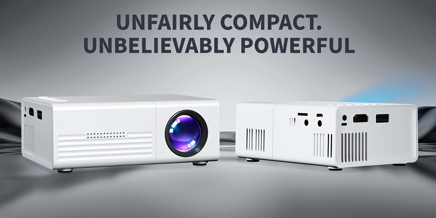 Projecteur Portable pour Bureau, avec Résolution Native 240P, Support 1080P, Haute Luminosité Idéal pour Présentations Professionnelles, Offrant une Affichage Clair & Vibrant (L'emballage ne comprend pas un câble HDTV)