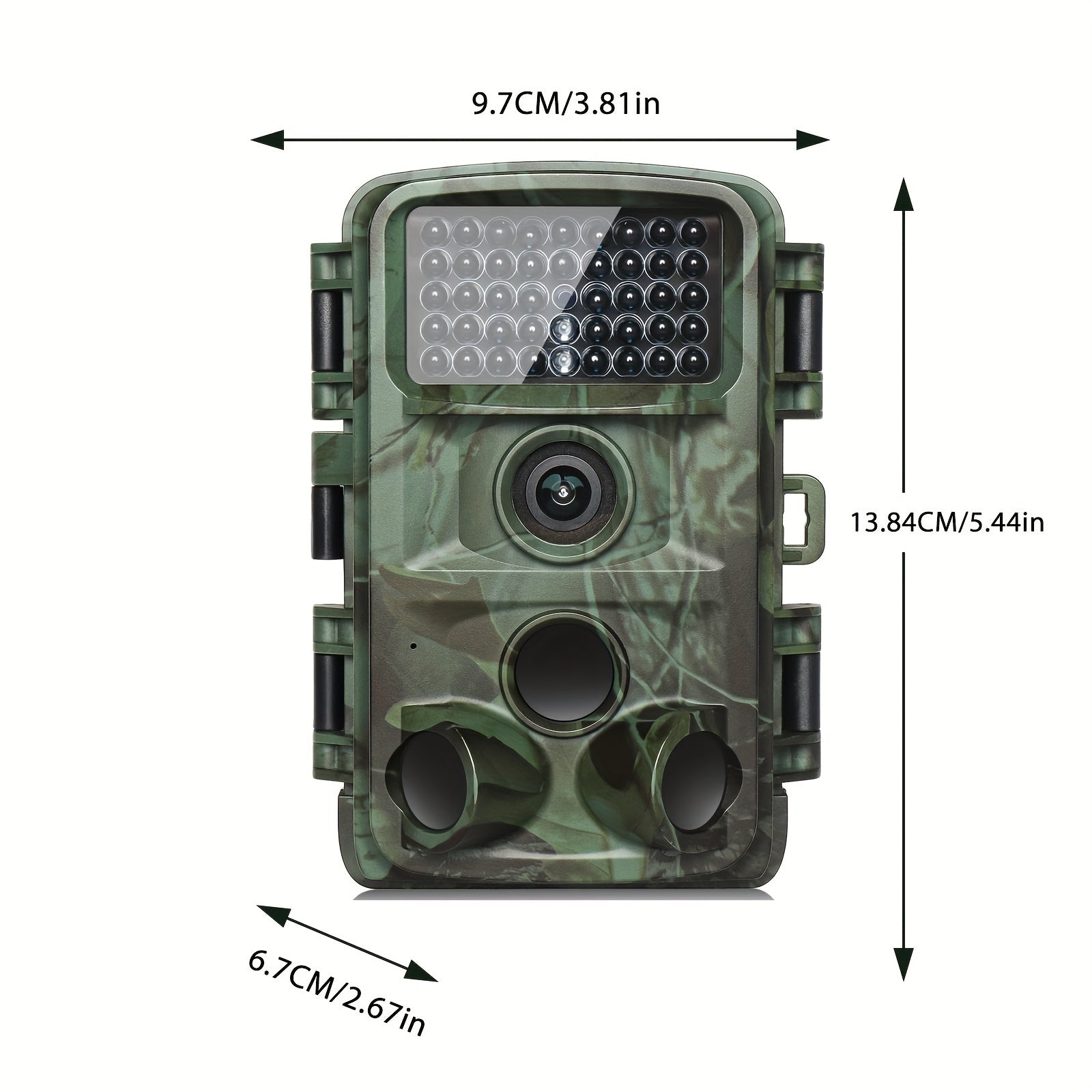 Caméra de chasse 4K 64MP avec vision nocturne à faible lumière, écran 5.08 cm pour la surveillance de la faune en extérieur