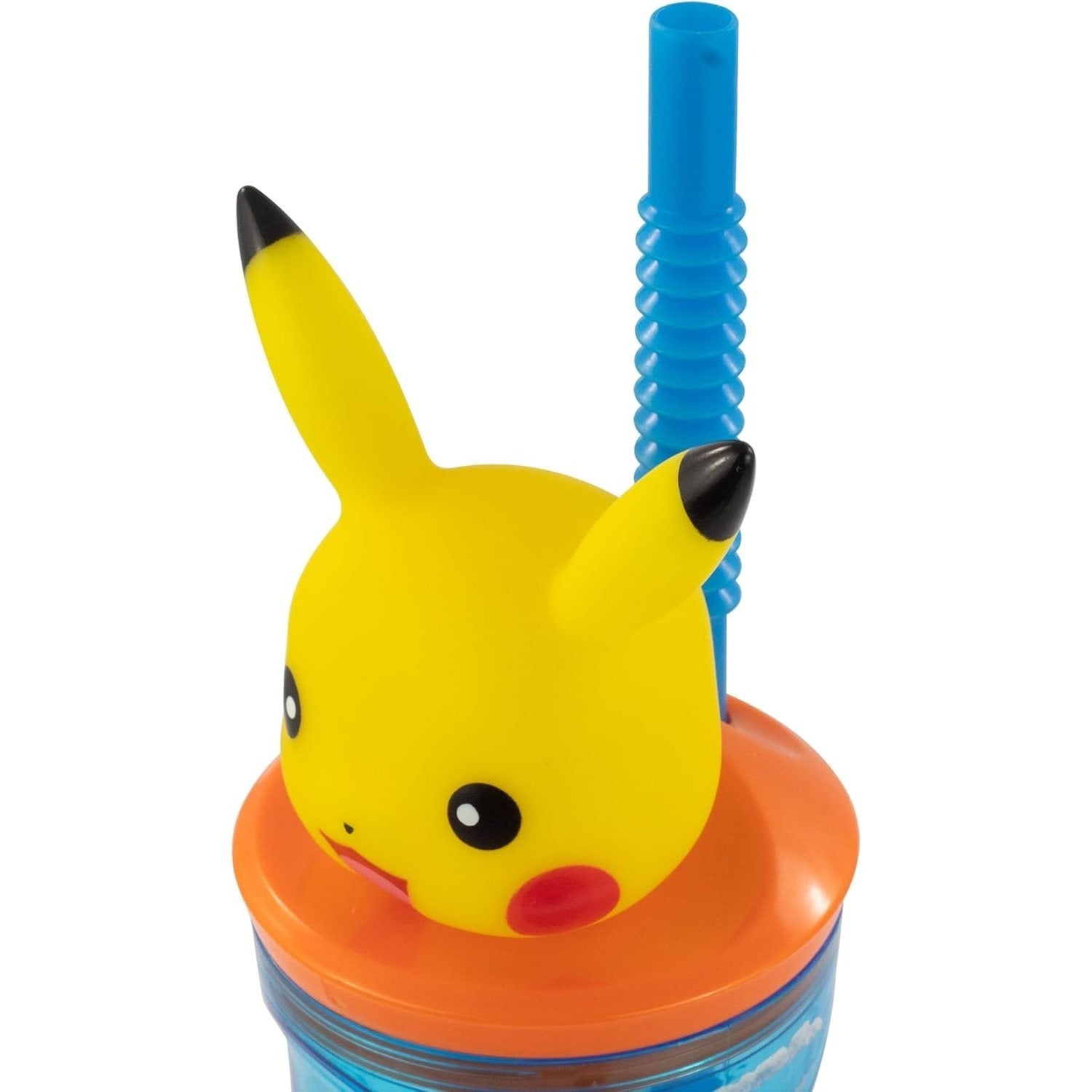 POKÉMON - Tasse de 360 ml avec Paille et Personnage 3D pour Enfants - Pikachu