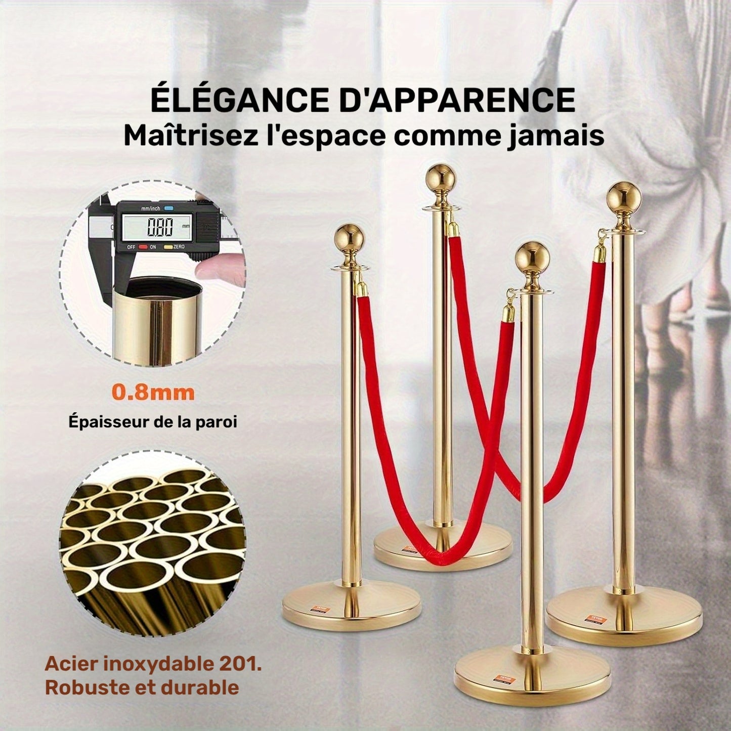 de barrières de foule, 8 pièces pour événements VIP et animaux domestiques – vue détaillée 7