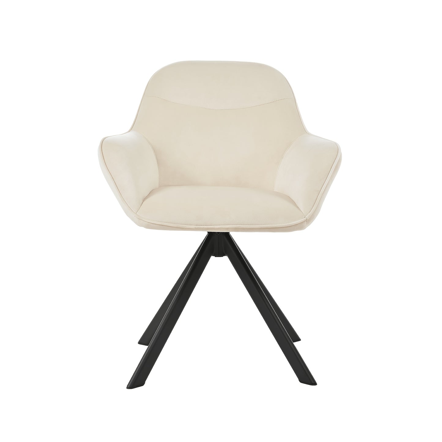 Chaises de salle à manger élégantes et contemporaines, pivotantes à 360 degrés, rembourrées avec assises épaisses, conçues de manière ergonomique pour les familles, les cafés et les restaurants - Lot de 2/ Lot de 4/ Lot de 6