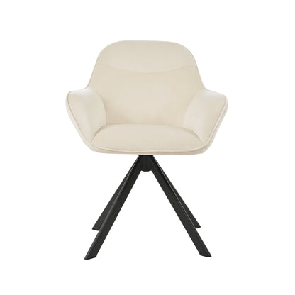 Chaises de salle à manger élégantes et contemporaines, pivotantes à 360 degrés, rembourrées avec assises épaisses, conçues de manière ergonomique pour les familles, les cafés et les restaurants - Lot de 2/ Lot de 4/ Lot de 6