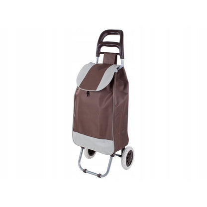 Chariot de courses pliable avec roues, robuste et spacieux, avec poche et poignées, pratique pour transporter des courses lourdes, base stable, grandes roues et poignée durable, en matériau imperméable, facile à nettoyer, poche pour verrouillage ou portef