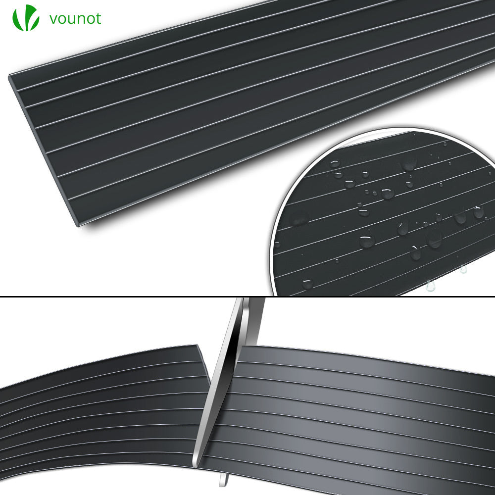 VOUNOT Kit Lamelles Occultantes PVC Brise Vue 300m x 4.7cm avec 600 Clips Clôture Rigide Protection Intimité