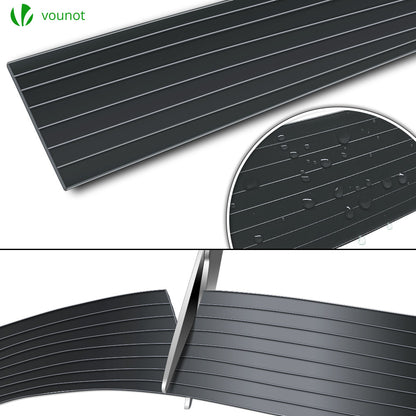 VOUNOT Kit Lamelles Occultantes PVC Brise Vue 300m x 4.7cm avec 600 Clips Clôture Rigide Protection Intimité