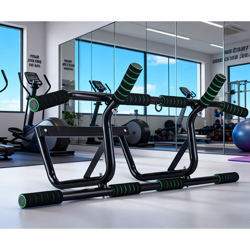 Barre de traction sans vis pour porte - Barre de gym robuste à suspendre au-dessus de la porte avec poignée antidérapante, installation facile (sans vis/perçage) - Convient aux cadres de porte de 7 à 19 cm - Équipement de gym à domicile pour tractions, po