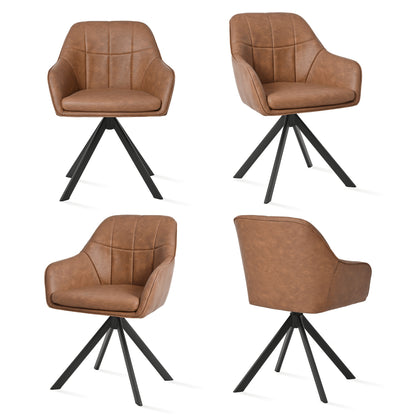 Goeurvant Chaise pivotante à 360° avec accoudoirs : La chaise élégante et confortable pour salles à manger, salons, bureaux et applications commerciales
