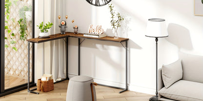 Table de Console, Table de Canapé Étroite, Table d'Entrée, Table d'Accent, Industrielle, Montage Facile, pour Salon, Entrée, 100 X 24 X 80cm, Marron Rustique et Noir
