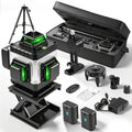 1 Ensemble Niveau Laser 16 Lignes 360 Nivellement Automatique, Outil de Niveau Laser à Ligne Croisée Verte 4X360° pour la Construction et la Suspension de Tableaux, Niveau Laser 4D