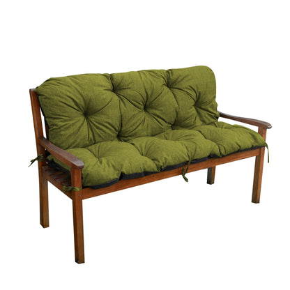 Coussin de Banc de Jardin, Coussin d'Assise et de Dossier, pour 1/2/3 Personnes, Coussin Rembourré avec Sangles, pour Intérieur/Extérieur, Coussin de Banc pour Banc v2