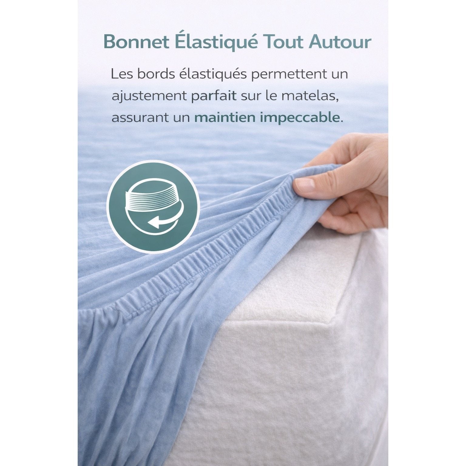 Lot de Draps Housse 100% Coton 57 Fils – Tissage Résistant, Toucher Frais, Couleurs Aléatoires