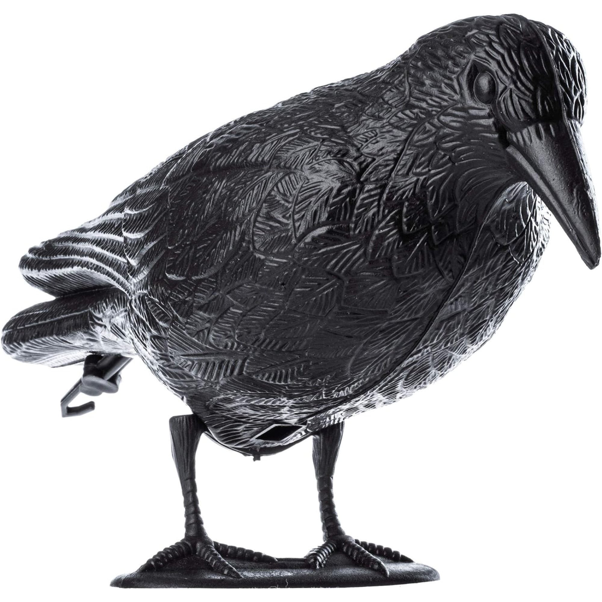 Leurre de Corbeau Réaliste, Corneille 3D, Dissuasion pour Oiseaux pour Jardin et Balcon, Figurine en Plastique Résistant aux Intempéries, Efficace Contre les Pigeons, les Étourneaux et Autres Oiseaux, Statue de Jardin Extérieur, Décoration pour Patio, Ter